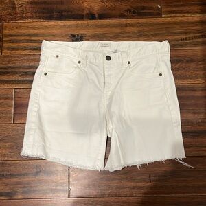 Jcrew white denim shorts